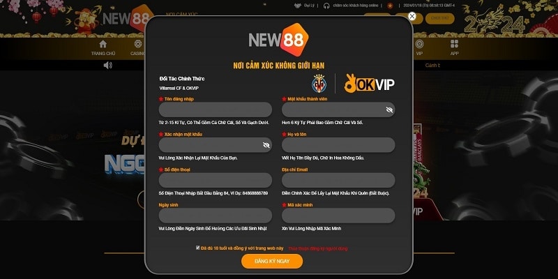 Câu hỏi thường gặp khi tham gia chơi tại New88 2 Những thắc mắc liên quan đến công đoạn đăng ký New88